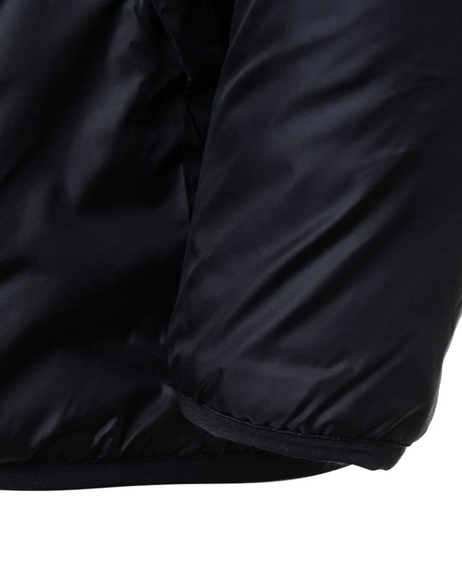 Chaquetón con Capucha Paseo Corta Negro - Image 3